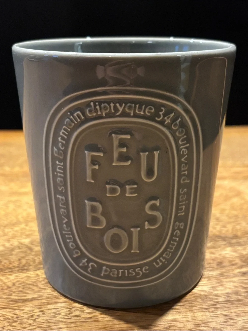 Diptyque Feu De Bois empty candle vessel large